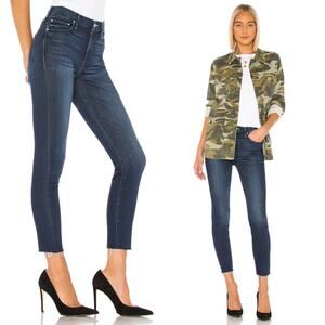 Mother High Waisted Looker Ankle Fray Tongue and Chic